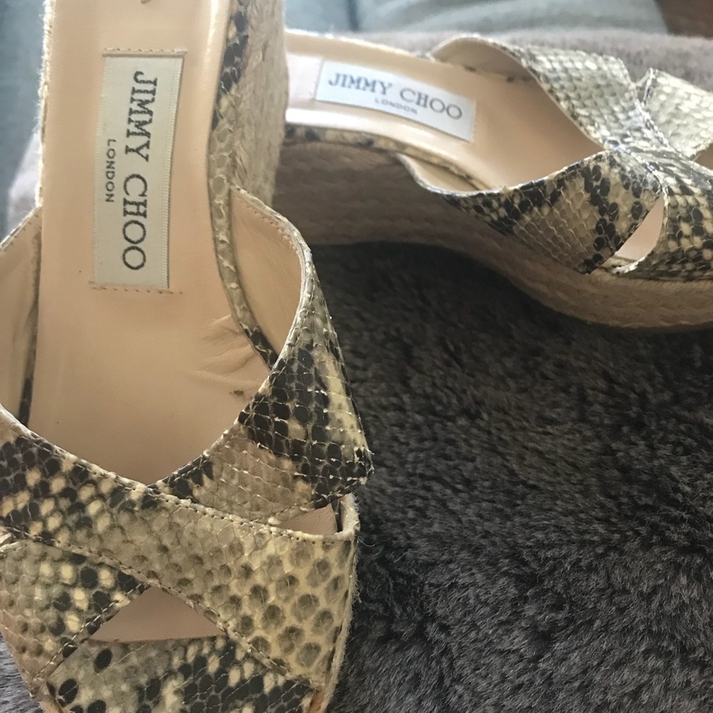 Snakeskin Jimmy Choo Wedge Sandal